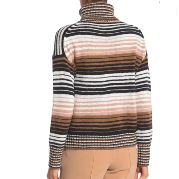 360 Cashmere New Nadia Striped Alpaca Merino Wool Sweater NWT Size Large - Picture 2 of 8